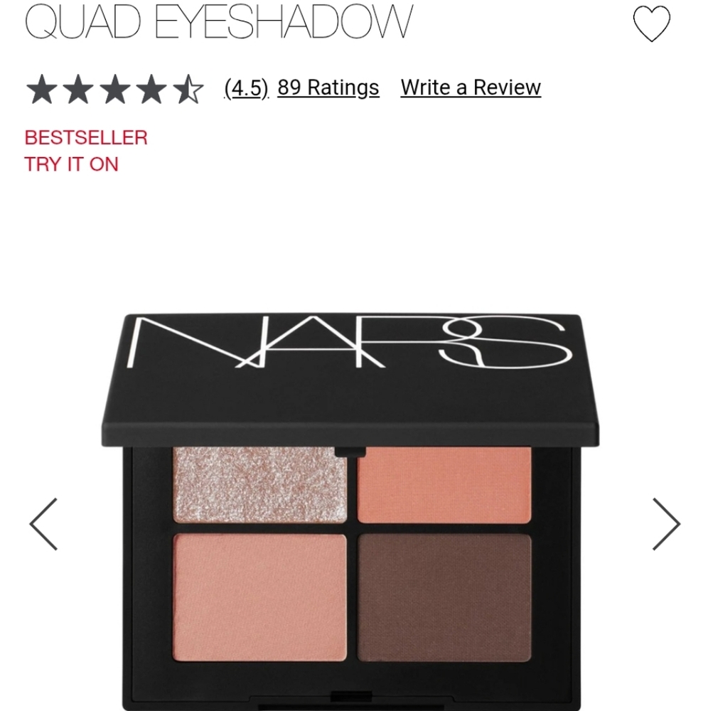 New NWT NARS Quad Eyeshadow Palette In St Paul De Vence